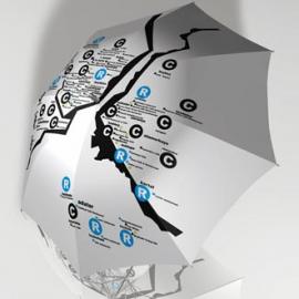 地图雨伞