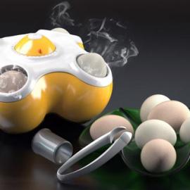 “嘭嘭”弹出鸡蛋的煮蛋器