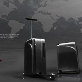 带滑板的旅行箱