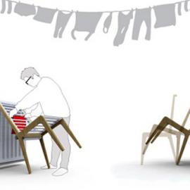 带晾衣架的椅子