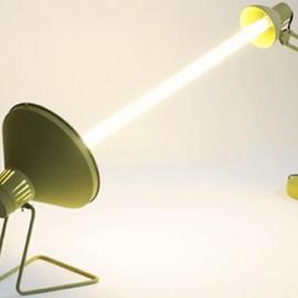 共用一节灯管的两盏台灯