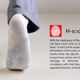 标注穴位的按摩袜