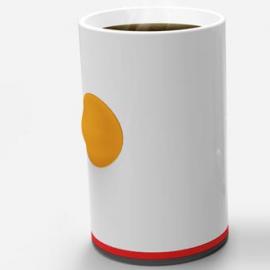 按下按钮就能自行加热的咖啡杯