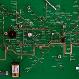 电路板地铁图收音机