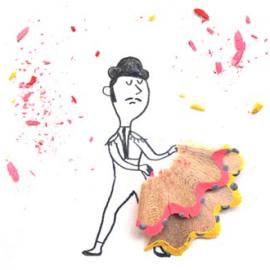 创意铅笔屑插画