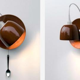 咖啡杯壁灯