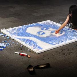 1500颗蜡烛融出的画像