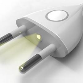 内置LED灯泡的插头