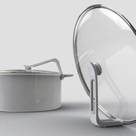 能让锅盖站立的手柄