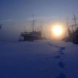 被大雪覆盖的城市