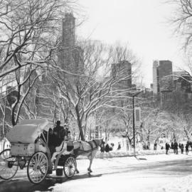 纽约的城市雪景