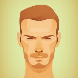 足球明星插画设计