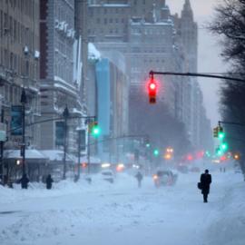 暴风雪后的美国