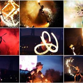 精彩的焰火 杂技表演