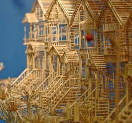 100,000牙签雕塑模型