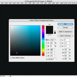 创建文本火红的流星效果