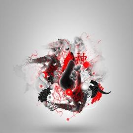 一个美妙的自定义形状抽象作品