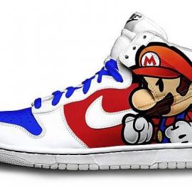Paper Mario Custom Nike Dunks