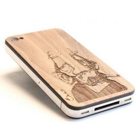 实木iphone4外套