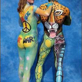 美不胜收 2005世界人体彩绘艺术节开幕[组图]