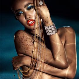 名模裸身演绎性感奢华大片