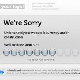 20个正在建设中的网页设计模版