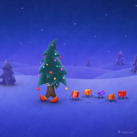 30张创意的iPad圣诞节壁纸