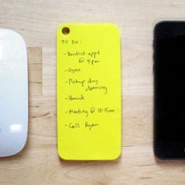 为iPhone 5设计的粘性记事贴手机壳