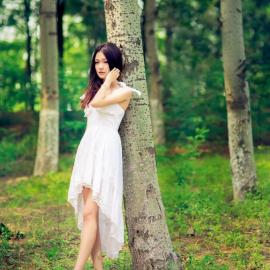 最美女孩树旁倩影