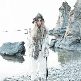 VOGUE上的哈士奇时装大片