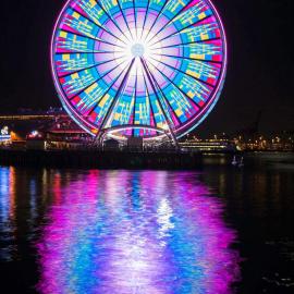 西雅图遇上长曝光摩天轮