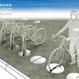 嵌入地面的车锁