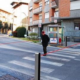 激光光束保持人行横道的安全