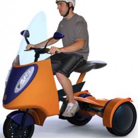 折叠存放自行车