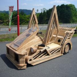 拉风木制汽车