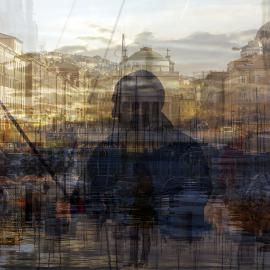 用多重曝光重组的迷幻街头