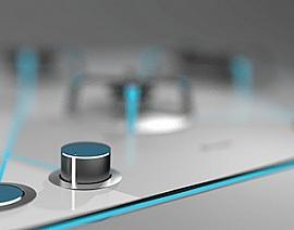 明确指示旋钮操控的炉灶