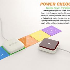 方格子平板安全插座