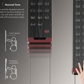 可滑动的电梯面板