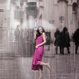 单柄空气雨伞