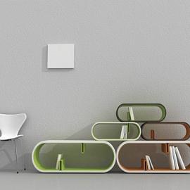 简约时尚的椭圆形书架