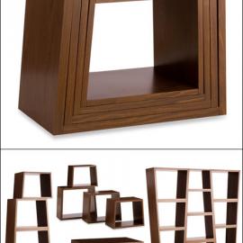 等腰梯形自由组合而成书架