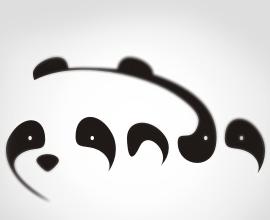 以熊猫为主题的logo设计