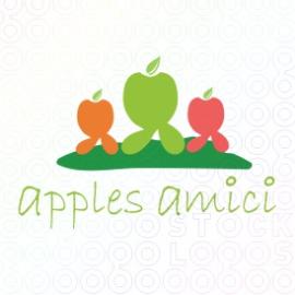 50个以苹果为主题元素的logo设计