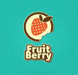 以草莓和苹果为元素的LOGO设计
