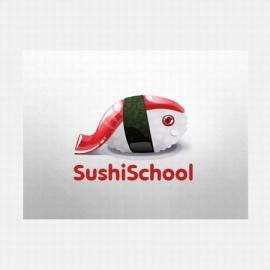 以“寿司”为元素的logo设计