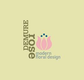 以花朵为元素的logo设计