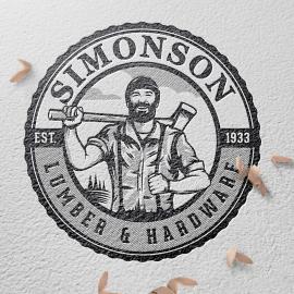 SIMONSON西蒙森木材公司伐木斧头品牌设计