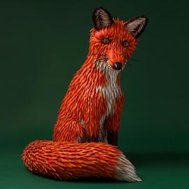 Zim&Zou 用纸张为爱马仕巴塞罗那分店手工制作狐狸之家