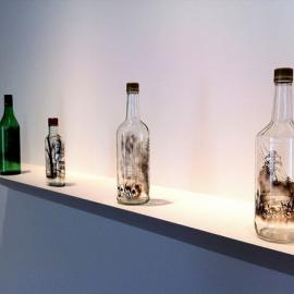 瓶子里的烟熏画 别出心裁的创意